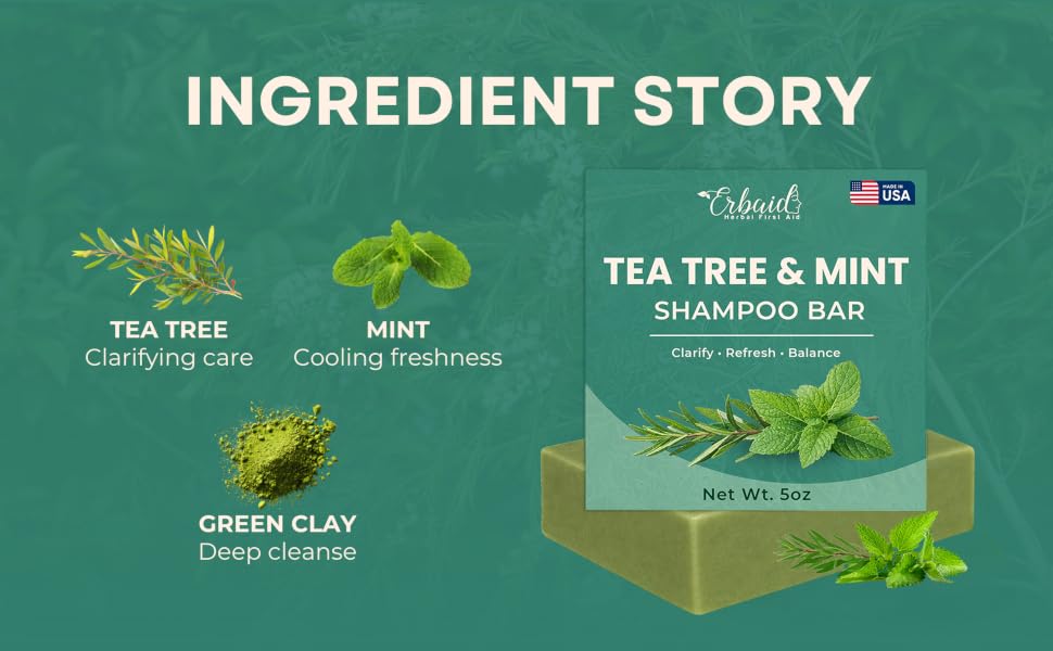 eucalyptus peppermint clay absorb oil control smooth texture foam healthy strands eco plastic free