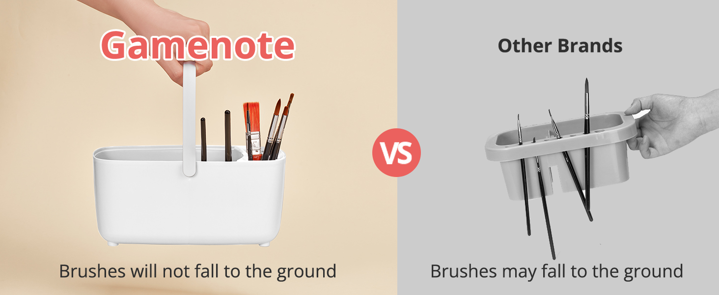 brushes will not fall to the ground