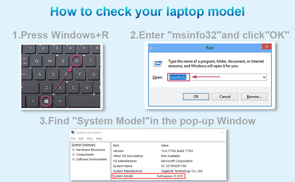 how to check your laptop model