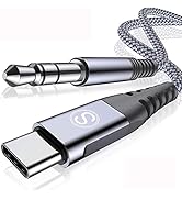 USB C to 3.5mm Audio Aux Jack Cable 3.5ft,Sweguard Type C Adapter to 3.5mm Headphone Car Stereo A...