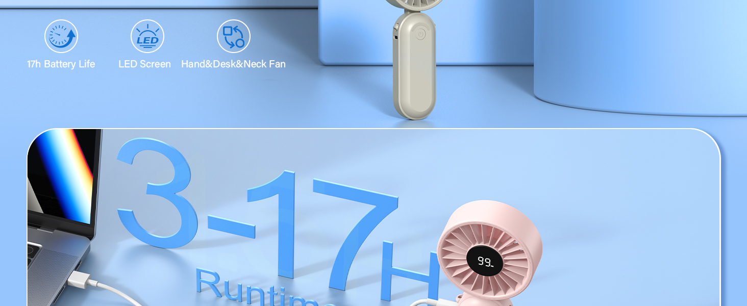 4500mAh rechargeable battery powerd fan