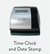 Acroprint Electronic Time Recorder, Accommodates Right or Left-Hand Time Cards, Selectable Hour F...