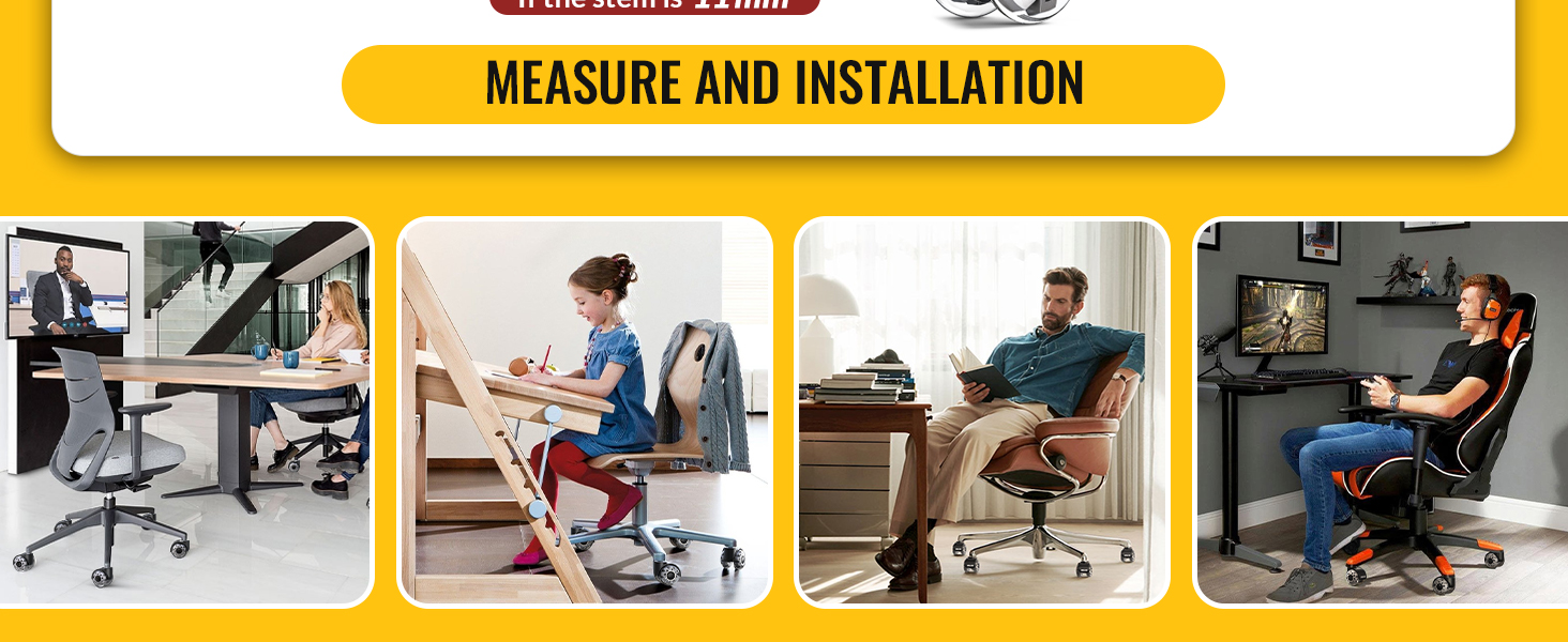 mini small grey quiet gliding dual smooth mute 5 swivel casters 2 chair wheels caster