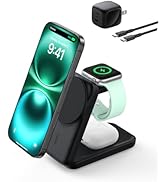 Belkin MagSafe Charger Compatible, 3-in-1 Charging Station, Qi2.2 25W Magnetic Wireless Charger D...