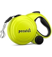 32ft Retractable Dog Leash with Reflective Strips, One-Button Control &amp; Sturdiness Nylon Material...