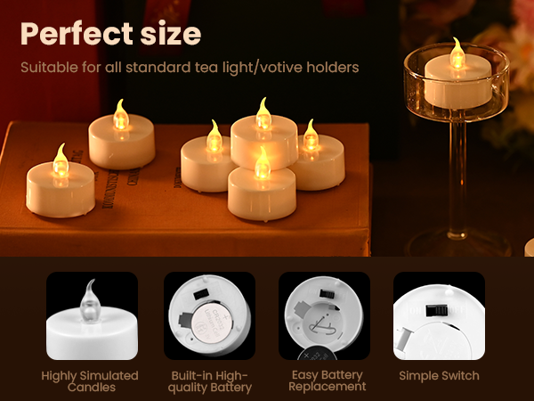 tea lights candles battery operated