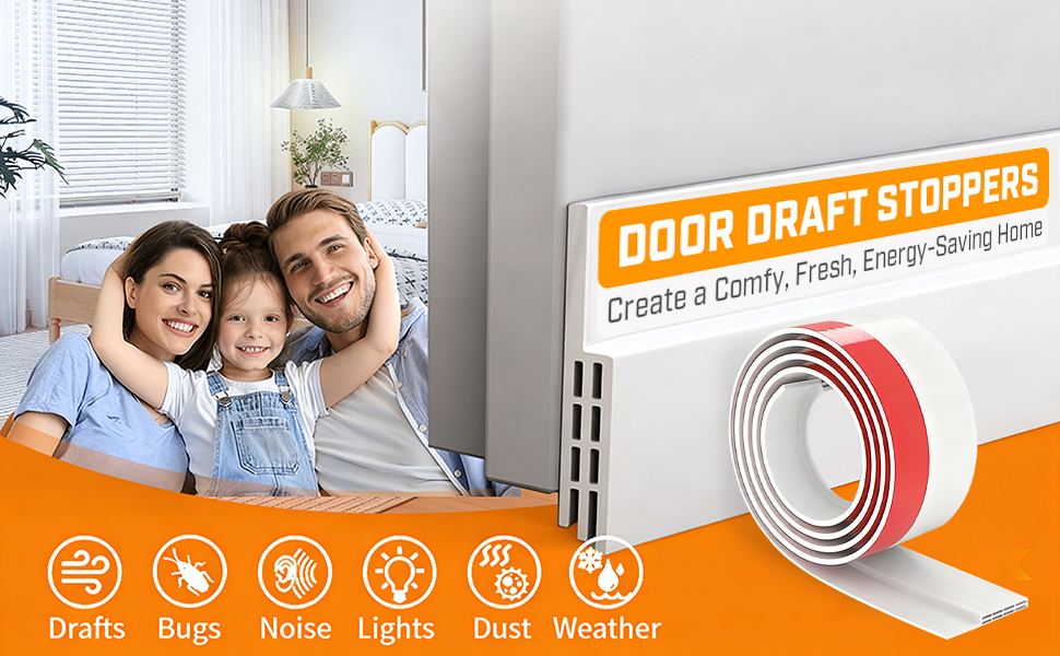door draft stopper under door seal door sweep silicone door strip bottom gap blocker