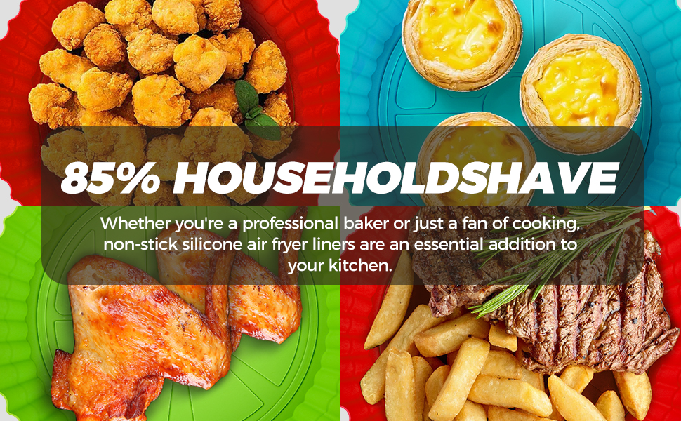 reusable air fryer silicone liners pot baking tray basket airfryer accessories disposable paper