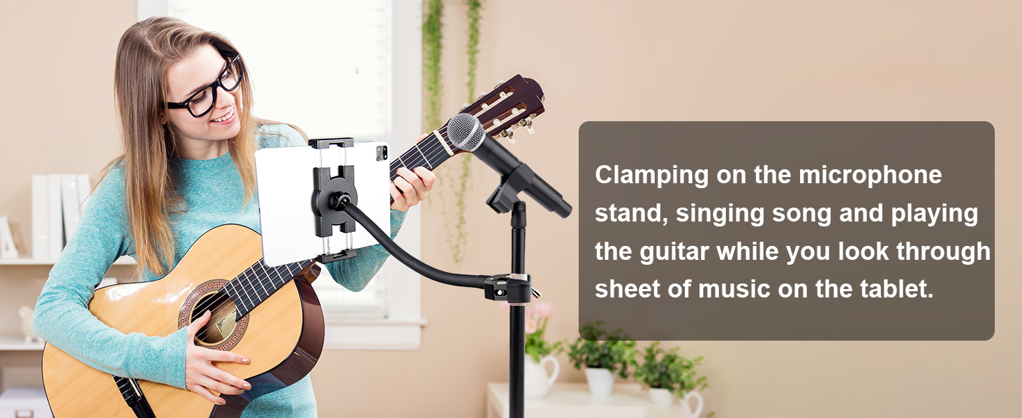 Tablet Holder Microphone Stand 