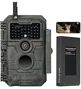 GardePro E6P Trail Camera WiFi Bluetooth, 48MP 1296p Game Cameras with 8000mAh Rechargeable Batte...