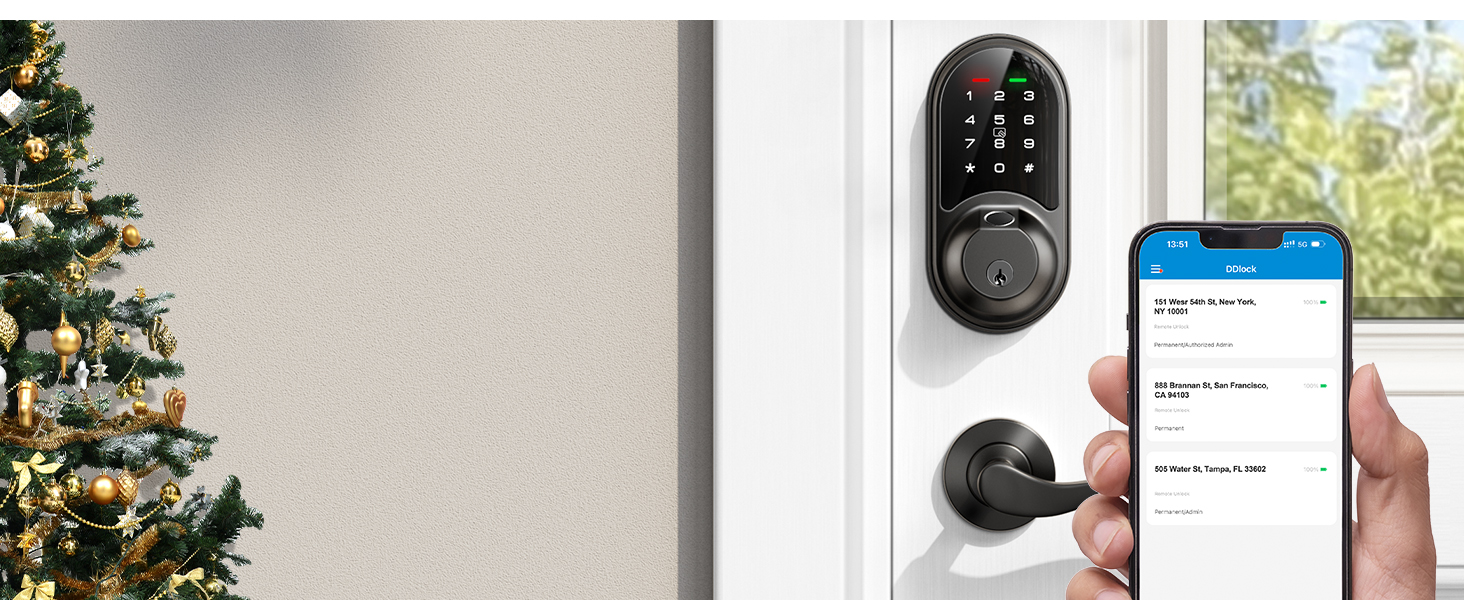 keyless entry door lock deadbolt