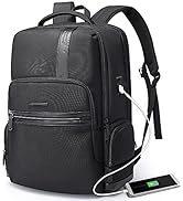 BANGE Travel Backpack, Business Durable Laptops Backpack with USB Charging Port, Water Resistant ...