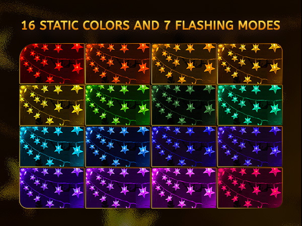 Color Changing Star Fairy Lights
