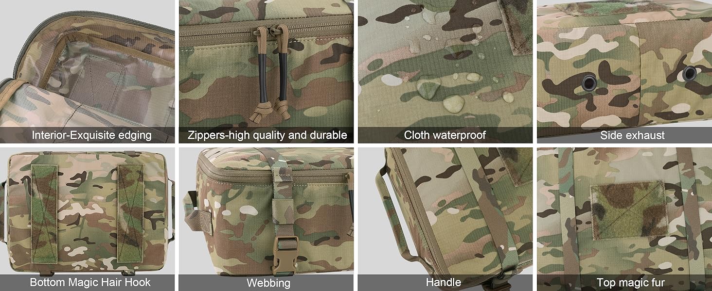 4PCS Tactical Modular Packing Cubes Waterproof