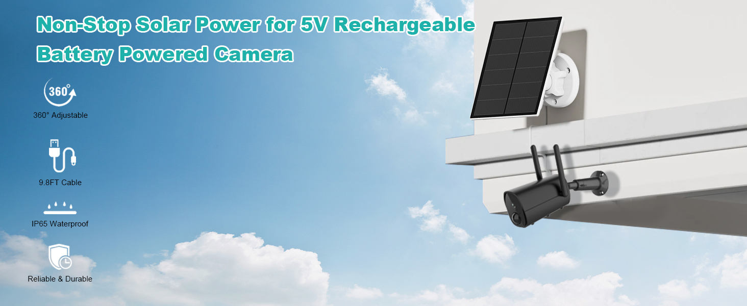 solar panel for security camera