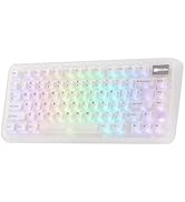 KiiBoom Phantom81 Lite 75% Gasket Mechanical Keyboard, QMK&amp;VIA Programmable, 3 Modes Wireless Gam...