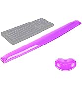 ABRONDA Gel Keyboard &amp; Mouse Wrist Rest Set - Keyboard Wrist Rest Pad &amp; Mouse Support for Office ...