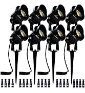 ELEGLO 12W Low Voltage LED Landscape Lights,12V/24V AC/DC Landscape Lighting IP65 Waterproof Outd...