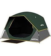 4/6 Person Blackout Camping Tent, Easy Setup Waterproof Family Dome Tent for Camping with Rainfly...