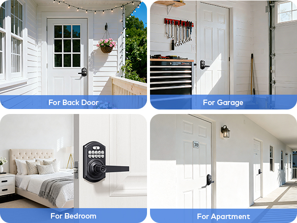 Fits doors with a single lock hole and top/bottom latch holes