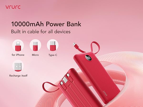 power bank with cables