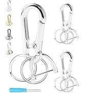FIVEIZERO 13Pcs Keychain Clips Kit, Key Ring and Keychain Clip, D Rings, Key Rings Bulk, Key Ring...