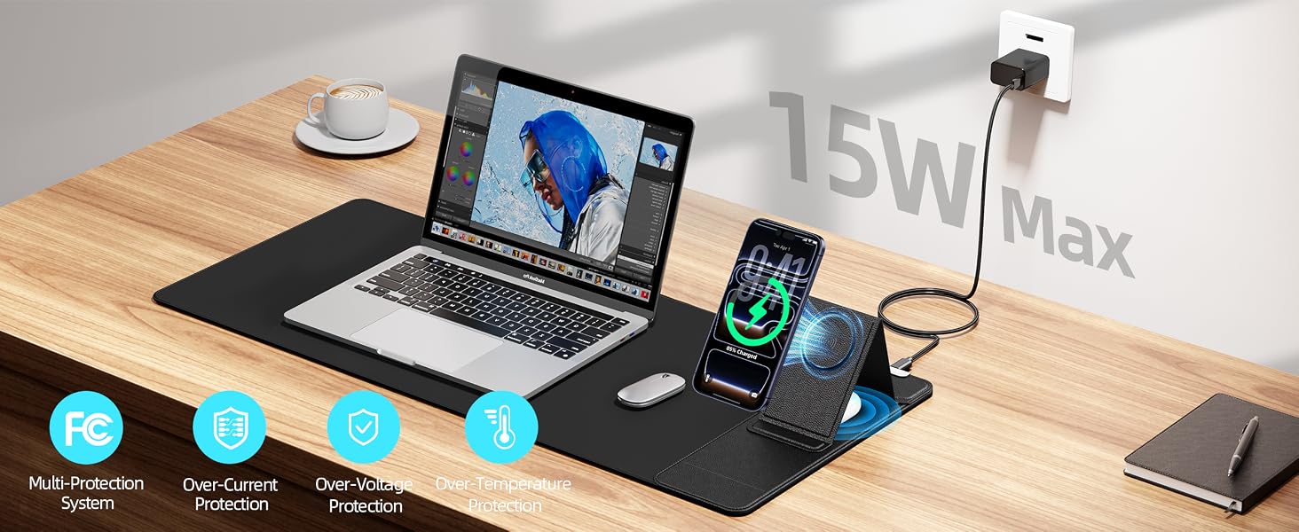 wireless charging mouse pad