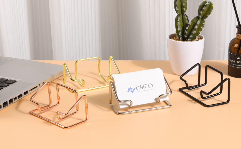 metal business card holder for desk