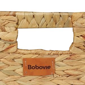 The bobovie water hyacinth wicker baskets handles