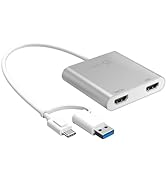 j5create USB-C to Dual HDMI Multi-Monitor Adapter with USB Type-A convertor | 4K + 2K | Compatibl...