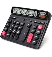 VEWINGL Desktop Calculator, 12-Digit Large LCD Display, Big Computer-Style Keys, Dual Power (Sola...