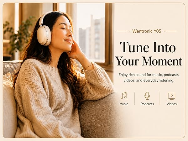 Wentronic Y05 Headphones for Music &amp; Video