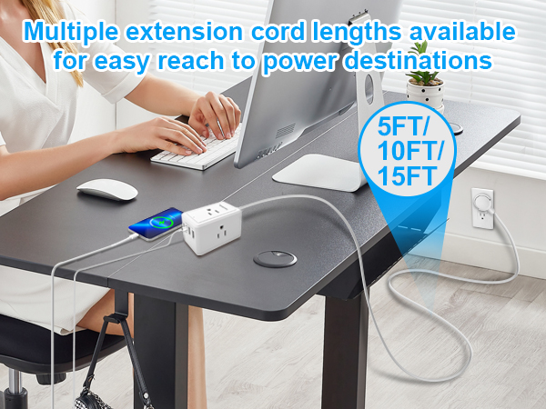 surge protector power strip extension cord with multiple outlets outlet extender