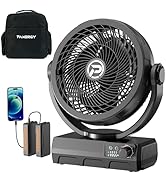 PANERGY 40000mAh Camping Fan, 2X Detachable Battery Operated Fan, 6-Speed Stepless Control, 90° O...