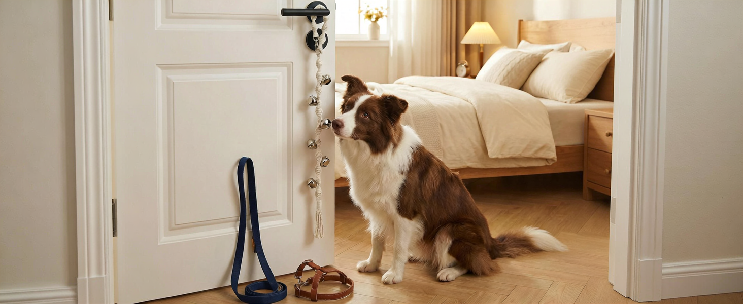 GINIDEAR Hand-Woven Dog Doorbells for Potty &amp;amp; Door Training