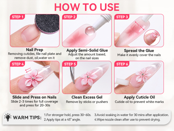 hema free nail glue for press on nails