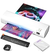 9 Inch Portable Laminator Machine with Anti-Jam Tech, All-in-One A4 Thermal Laminator w/Trimmer &amp;...