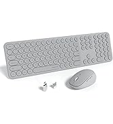 UBOTIE Wireless Keyboards and Mouse, Silent Scissor Swithes Slim Keyboards Mice Set, Quiet Full S...