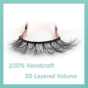 100% handmade false eyelashes