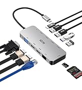 Docking Station, USB C to Dual HDMI Adapter, ICZI 11 in 1 Triple Display Type C USB Hub, USB C Hu...