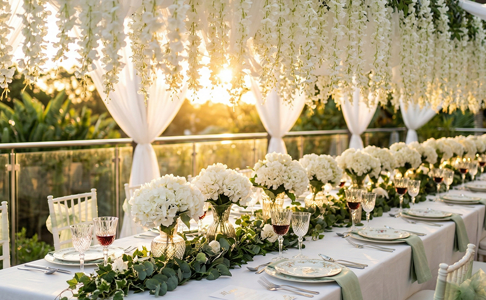 wisteria hanging flowers