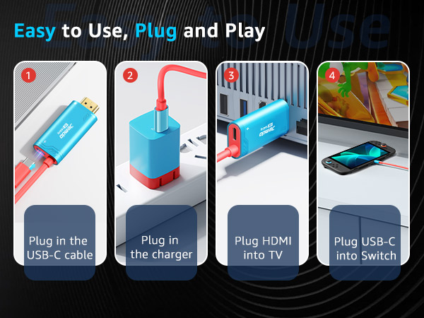 For Switch/OLED/Switch 2 HDMI Cable