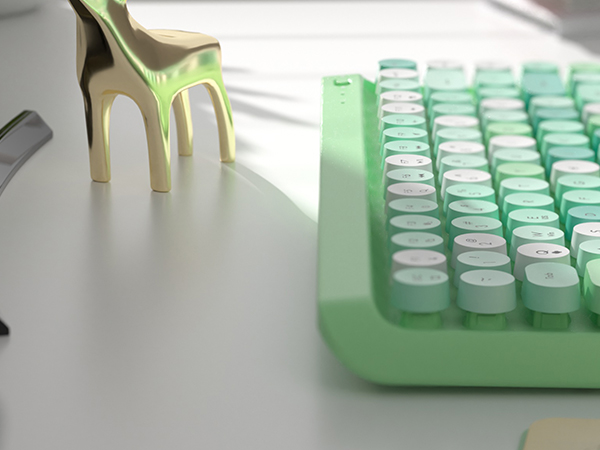 green keyboard