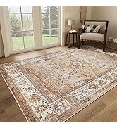 befbee Washable Rug 8x10 Area Rugs for Living Room - Stain Resistant Non-Slip Backing Rugs for Be...