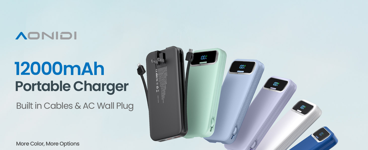 Portable charger AC wall plug