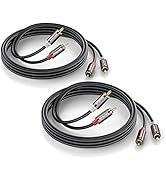 Smithok RCA Cables 2 Pack[Hi-Fi Sound, PVC Jacket, Shielded], 2-Male to 2-Male RCA Audio Stereo S...