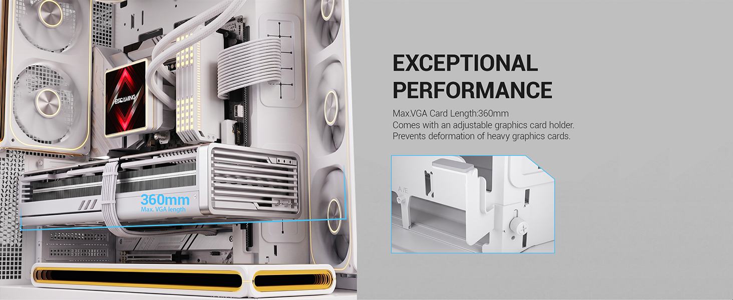 EDGEFLOW ATX PC GAMING CASE WHITE