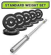 HANDBODE BUMPER PLATES WEIGHT OLYMIPC BARBELL SET DUMBBELL WEIGHTS