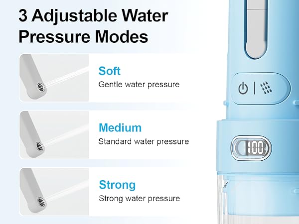 Electric portable bidet for travel 3 level water pressure modes