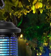 AMUFER Bug Zapper Outdoor &amp; Indoor, Upgraded 18W Exclusive Blue-Violet Light with 2W LED Lamp, 10...